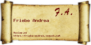 Friebe Andrea névjegykártya